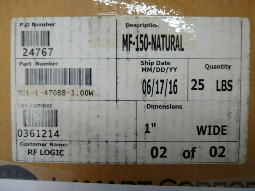 New, Lamart, MIL-L-47088-1.00W, Aluminum Foil Tape, 1" X 1000 FT