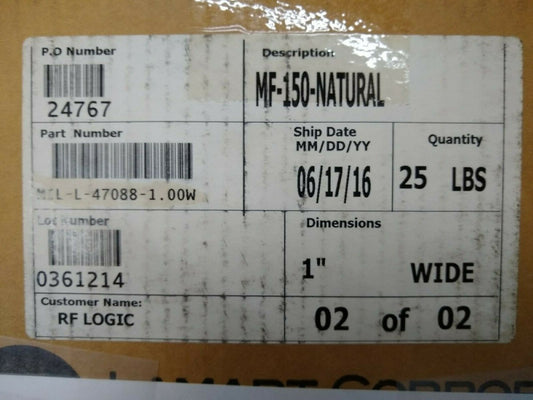 New, Lamart, MIL-L-47088-1.00W, Aluminum Foil Tape, 1" X 1000 FT
