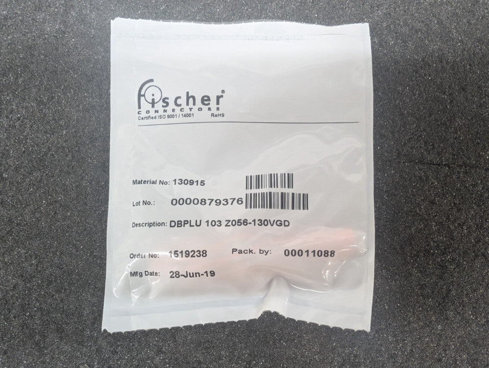 New, Fischer Connector, DBPLU103Z056-130VGD, PANEL MOUNTED REAR RECEP