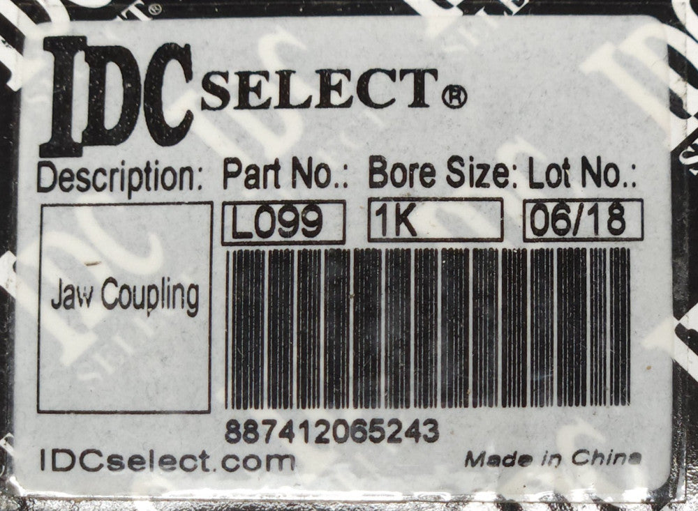 IDC SELECT L099 1K Bore Size 1" JAW Coupling LOVEJOY