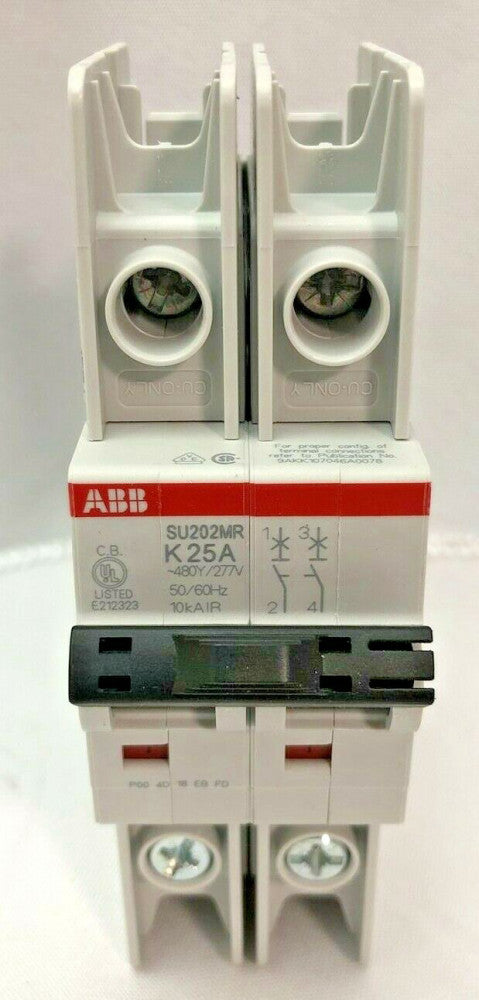 S202UK3 - ABB Circuit Breaker K Curve; 2 Pole; 3 Amp; UL489, S202U-K3