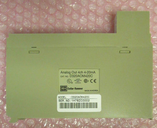 CUTLER HAMMER D320A0M420C 4 Chanel D/A Analog Output Module