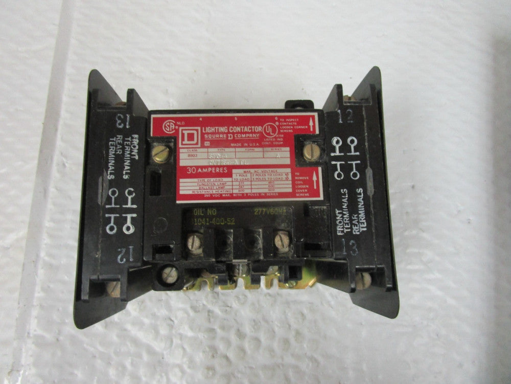 Square D 8903 SMO-4 Contactor Ser A 277V Coil 30A amp 8903SMO4