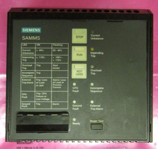 SIEMENS SAM0R0F000000 SAMMS Motor Master Control Module SAM 2ROF000000 981000207