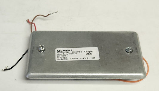 SIEMENS 533 376 8 DUCT TEMPERATURE SENSOR 20-120° F Model AA1024 Sensor ONLY