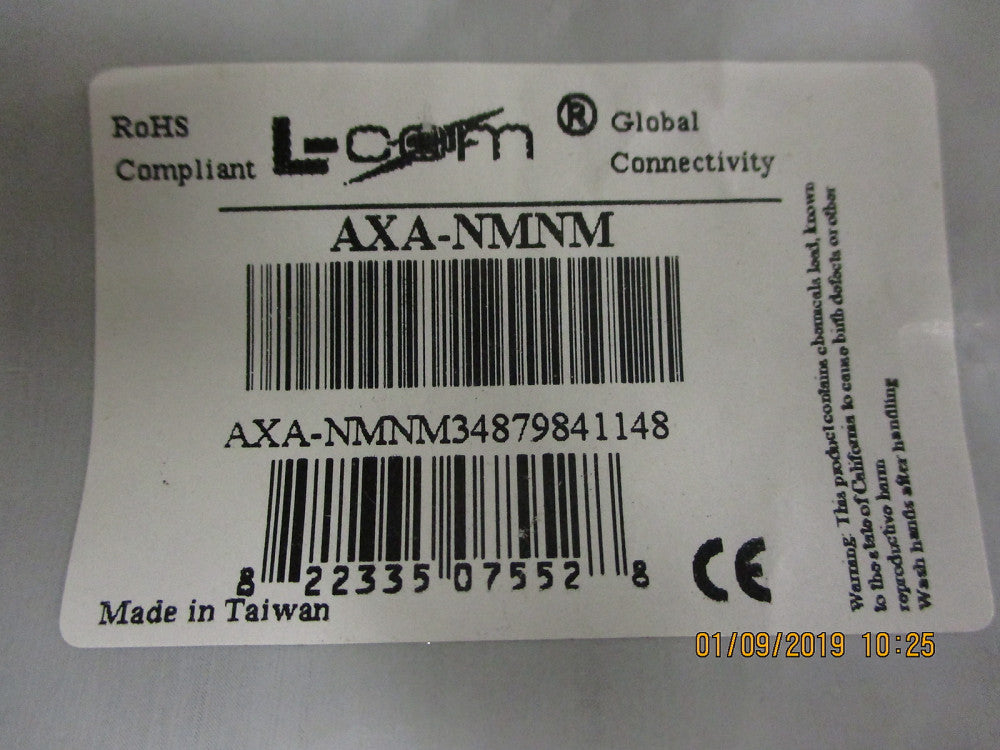 New, LCom, AXA-NMNM, Adapter, Barrel, (Male-Male), Nickel Plated Brass, Lot of 2