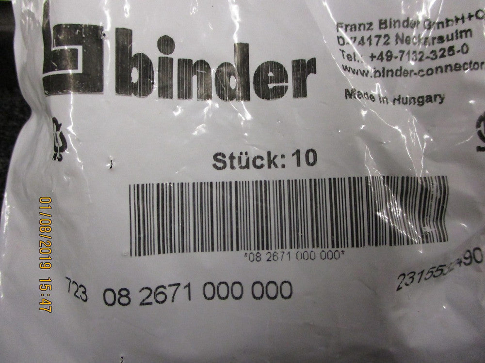 08 2671 000 000 Binder Connector Accessories Protection BRAND NEW! @ 10 Pieces