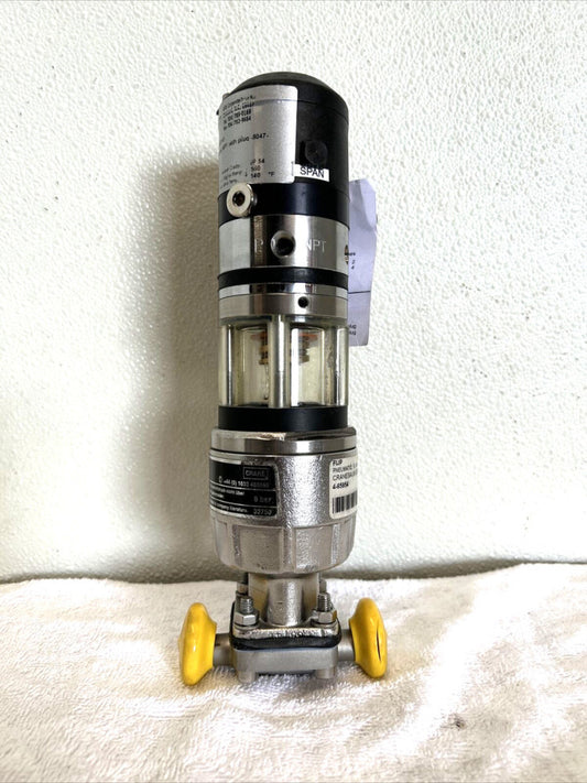 Schubert & Salzer 8047 Pneumatic Valve Positioner with Crane Saunders Actuator