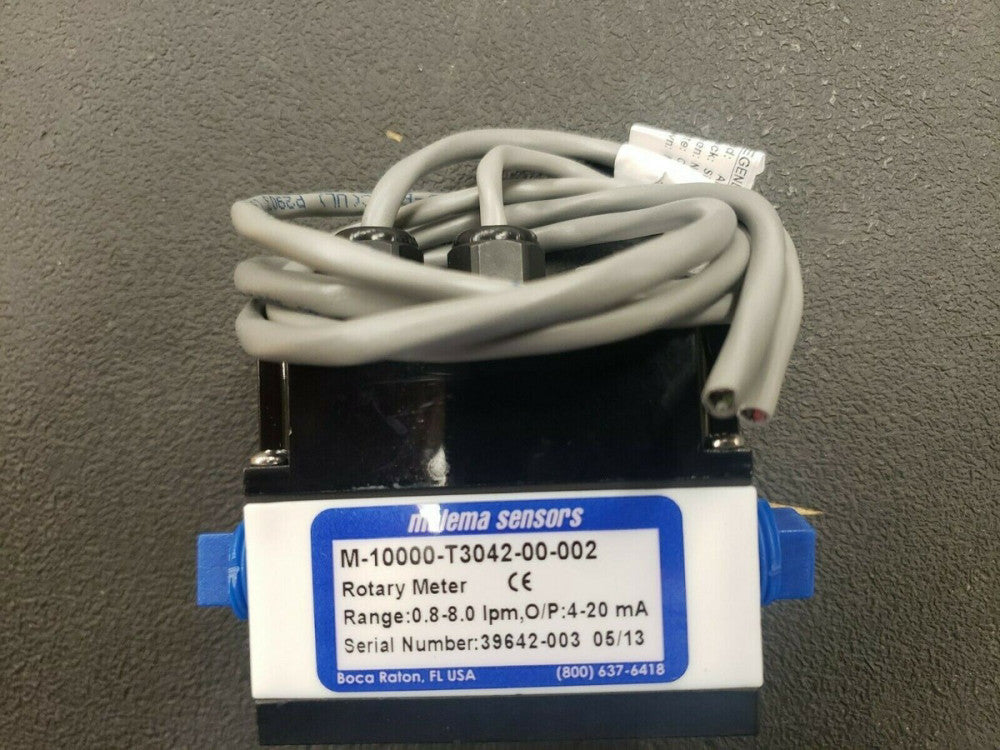 NEW- OPEN BOX, MALEMA, M-1000-T3042-00-002, Flowmeter, Special flow range: 0.8 -