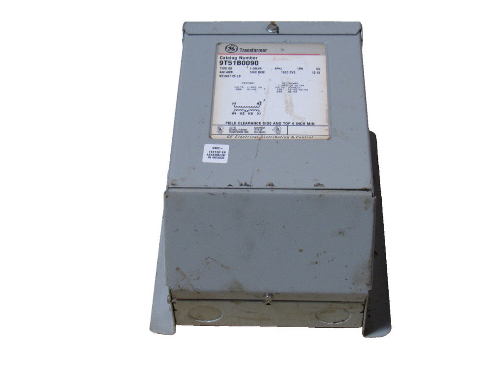 GE General Electric Transformer 9T51B0090 1Ph 1.00 Kva 600V Pri 120/240V Sec