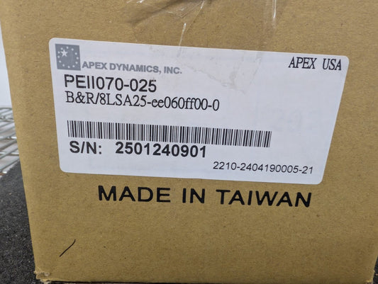 New, Apex Dynamics, PEII070-025, SERIES INLINE PLANETARY GEARBOX, SIZE 70, 25:1