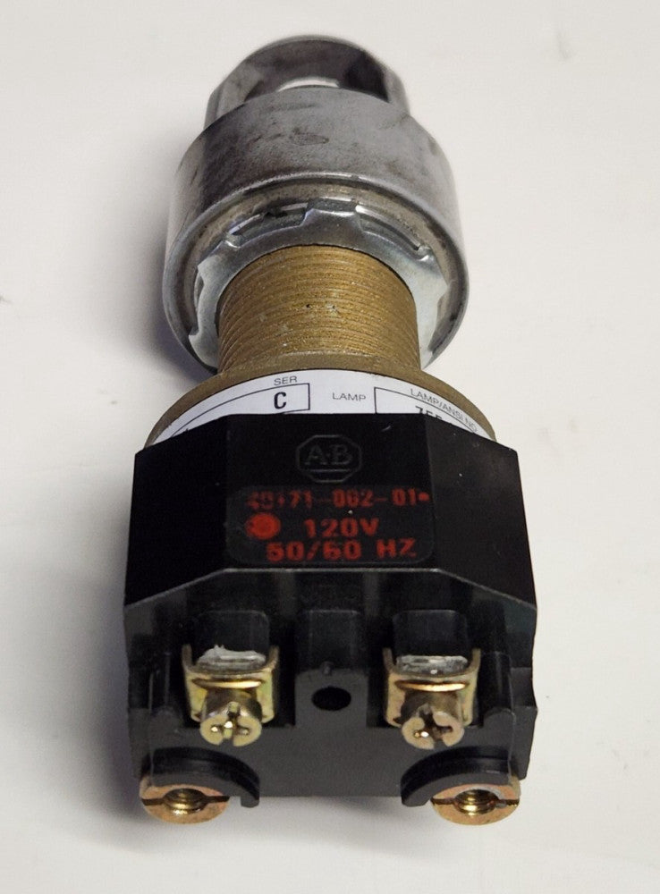 ALLEN BRADLEY 800H PP16A 120 VAC Heavy Duty Amber Illuminated Pilot Light XFMR