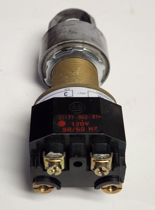 ALLEN BRADLEY 800H PP16A 120 VAC Heavy Duty Amber Illuminated Pilot Light XFMR