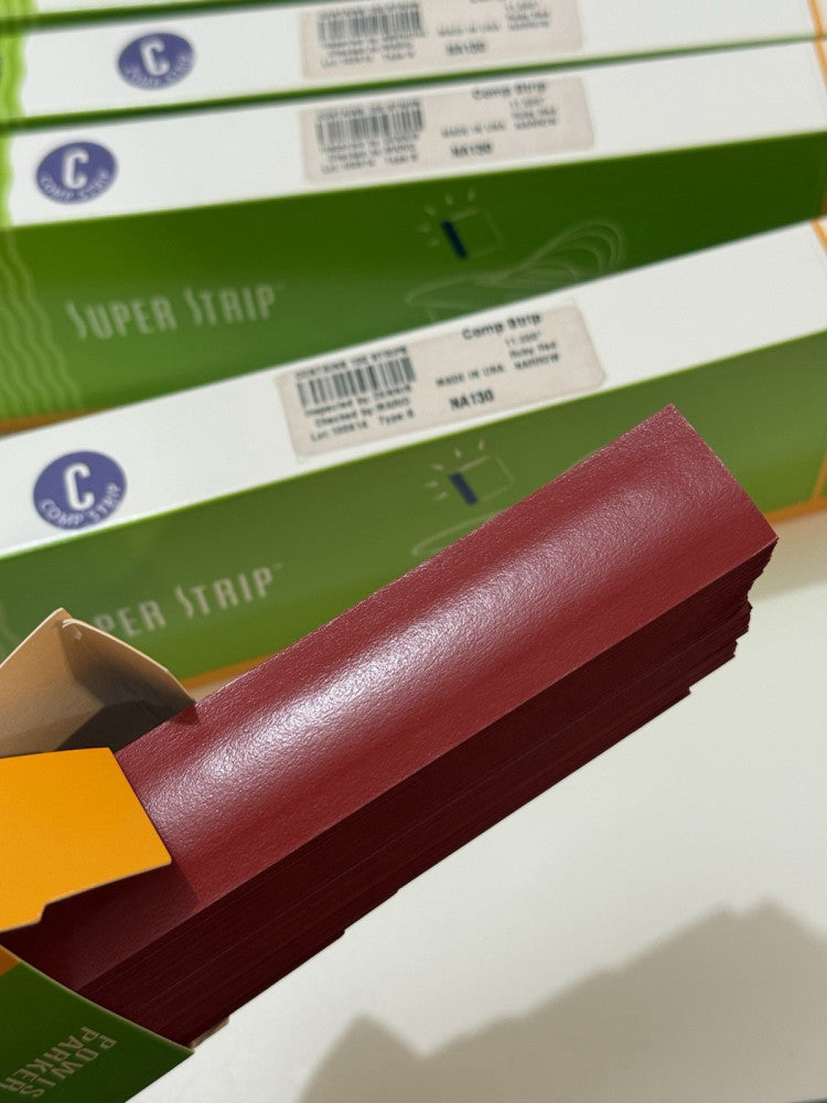 Lot of 5 - Powis 11" Ruby Red Narrow Fastback Comp Strip NA130 - 100 Per Box
