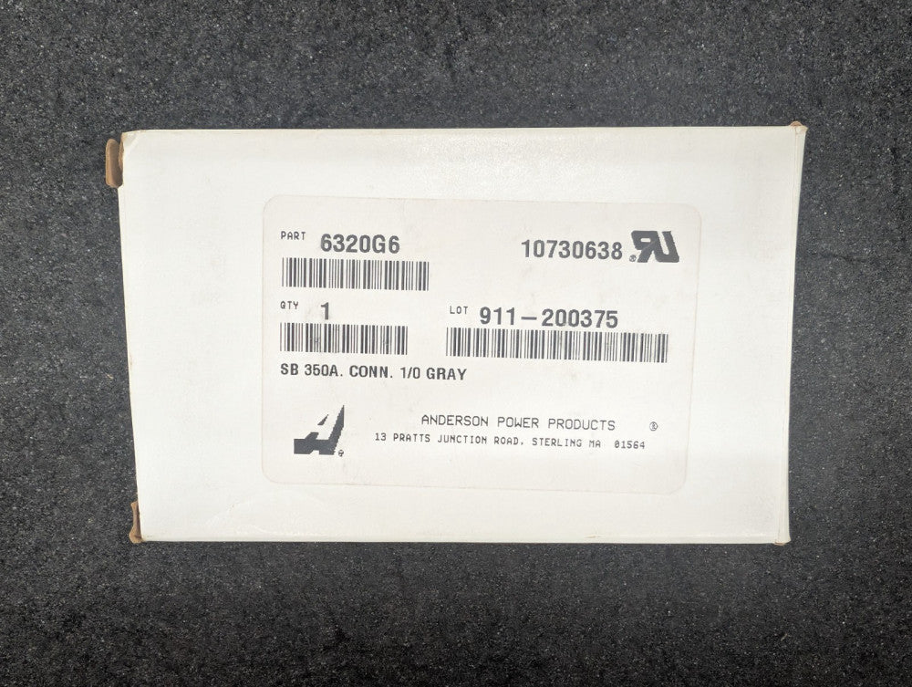 New, Anderson Power Products, 6320G6, Heavy Duty Power Conn. SB350 GRAY 1/0 AWG