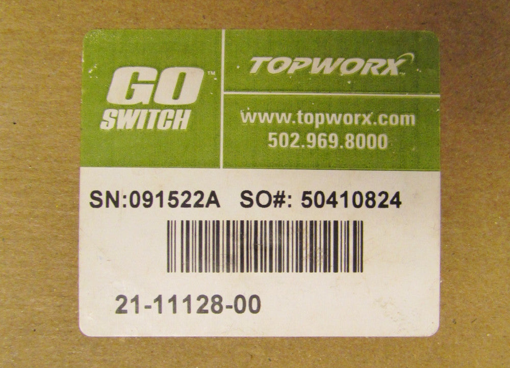 TOPWORX  21 11128 00 Proximity Limit Switch GO Switch SO #  50410824 