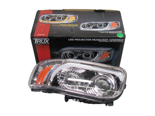 Trux TLED-H110 LED Projector Driverside Headlight Assembly For Peterbilt New