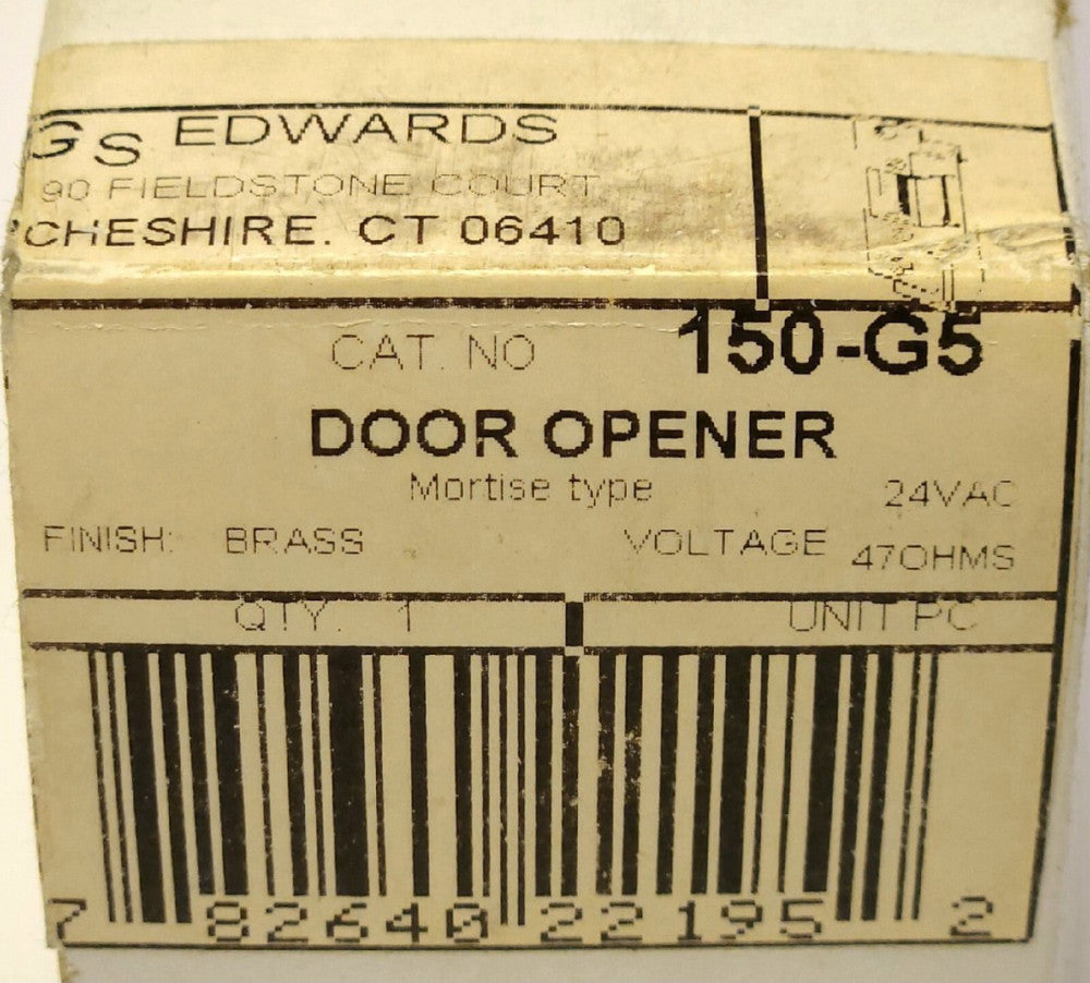 GS EDWARDS 150 G5 Electronic Door Opener LATCH Assembly NO. 150/151 24 VAC 47