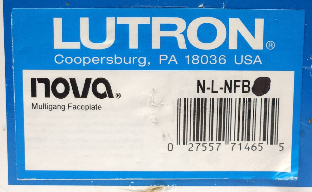BOX OF 5 LUTRON NOVA N-L-NFB-WH N-2000-WH Single Pole Slide Dimmer Switch Cover
