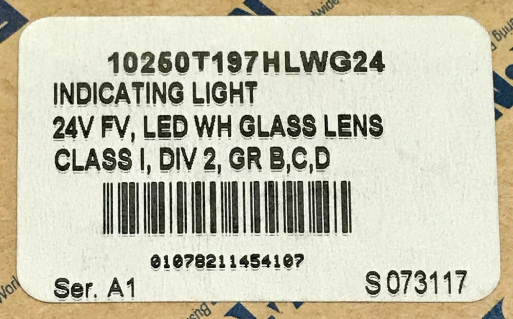 EATON CUTLER HAMMER 10250T197HLWG24 White 24V LED Indicating Light Glass Lens
