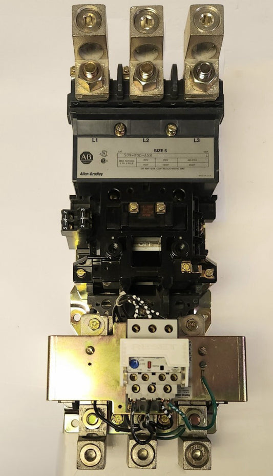 ALLEN BRADLEY 509 FOD A5N 120 VAC Size 5 Starter 100-300 AMP Thermal Overload