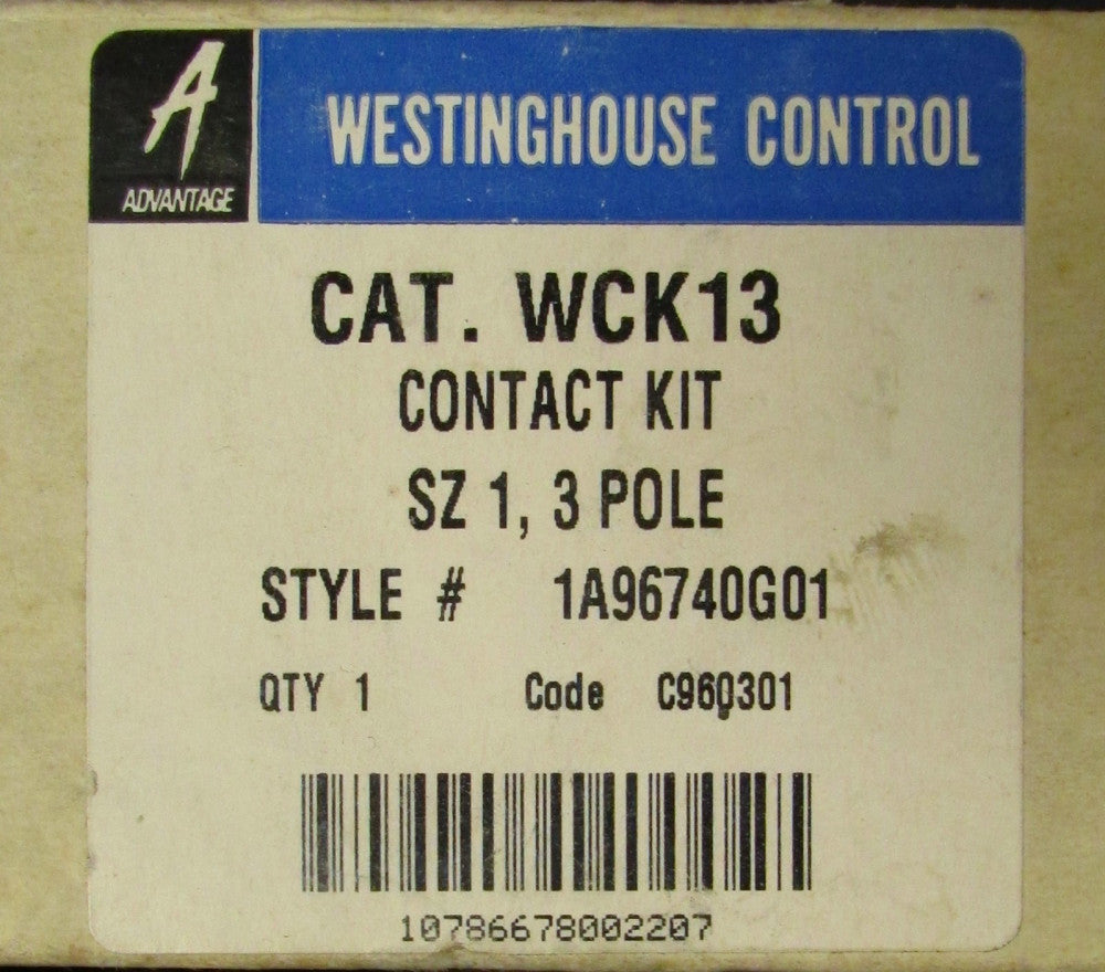 Westinghouse Cutler Hammer WCK13 Advantage W200 W201 Sz 1 Contact Kit 1A96740G01