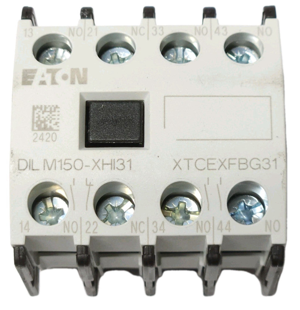 EATON MOELLER DILM150 XHI31 TOP Mount Auxiliary Contact XTCEXFBG31 4 Pole 3 NO 1