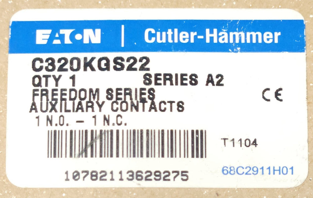 EATON CUTLER HAMMER C320KGS22 Freedom Series Side Mount Auxiliary 1 NO 1 NC