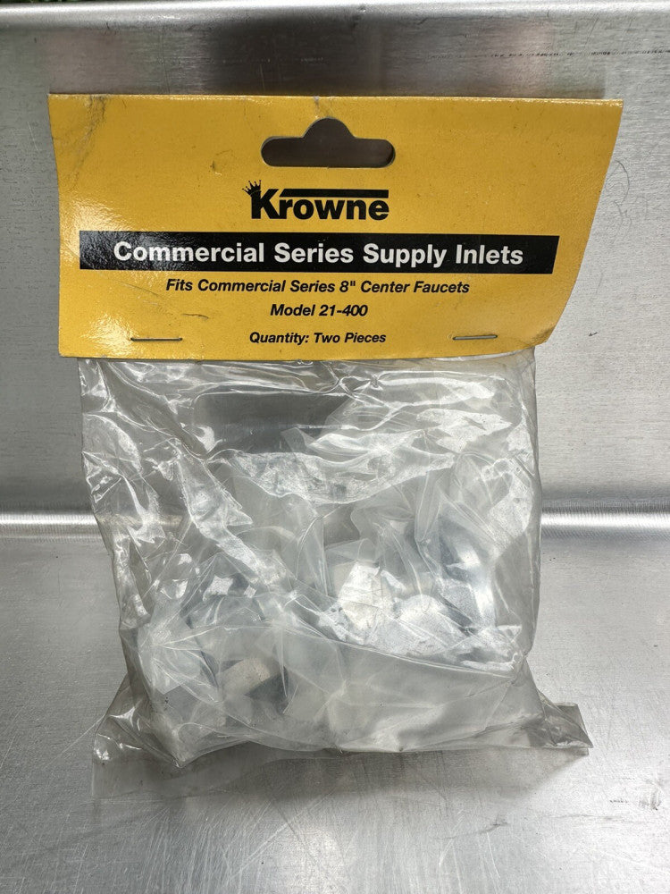 Krowne 21-400 Commercial Series Supply Inlet For 8” Center Faucets - New