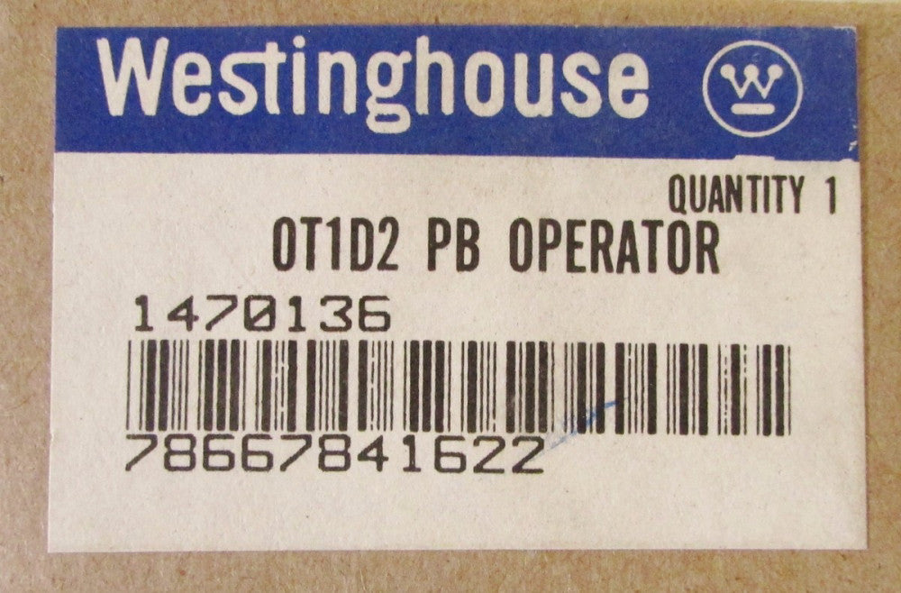 WESTINGHOUSE 0T1D2 Red Mushroom Head Push Button Operator OT1D2 