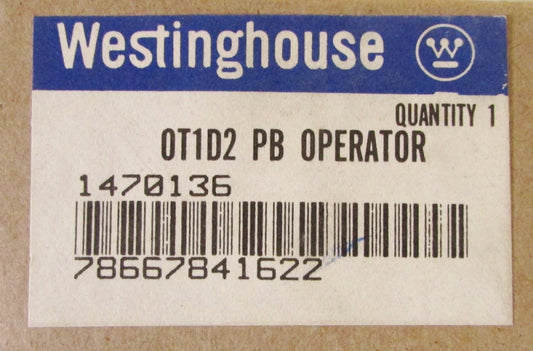 WESTINGHOUSE 0T1D2 Red Mushroom Head Push Button Operator OT1D2 