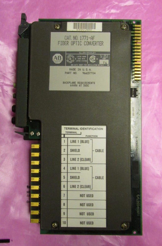 ALLEN BRADLEY 1771 AF Fiber Optic Converter 1771-AF