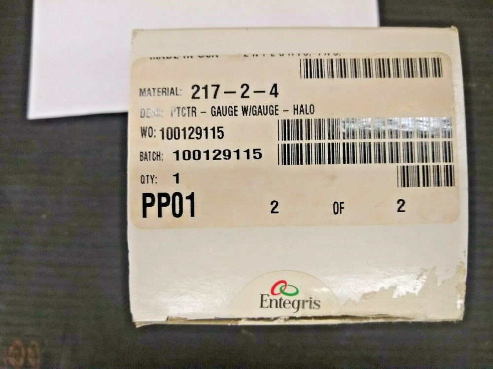 New, Entegris, 217-2-4, PROTECTOR, IN-LINE GAUGE, 1/4-INCH FNPT, 0-60PSIG, 1/4A