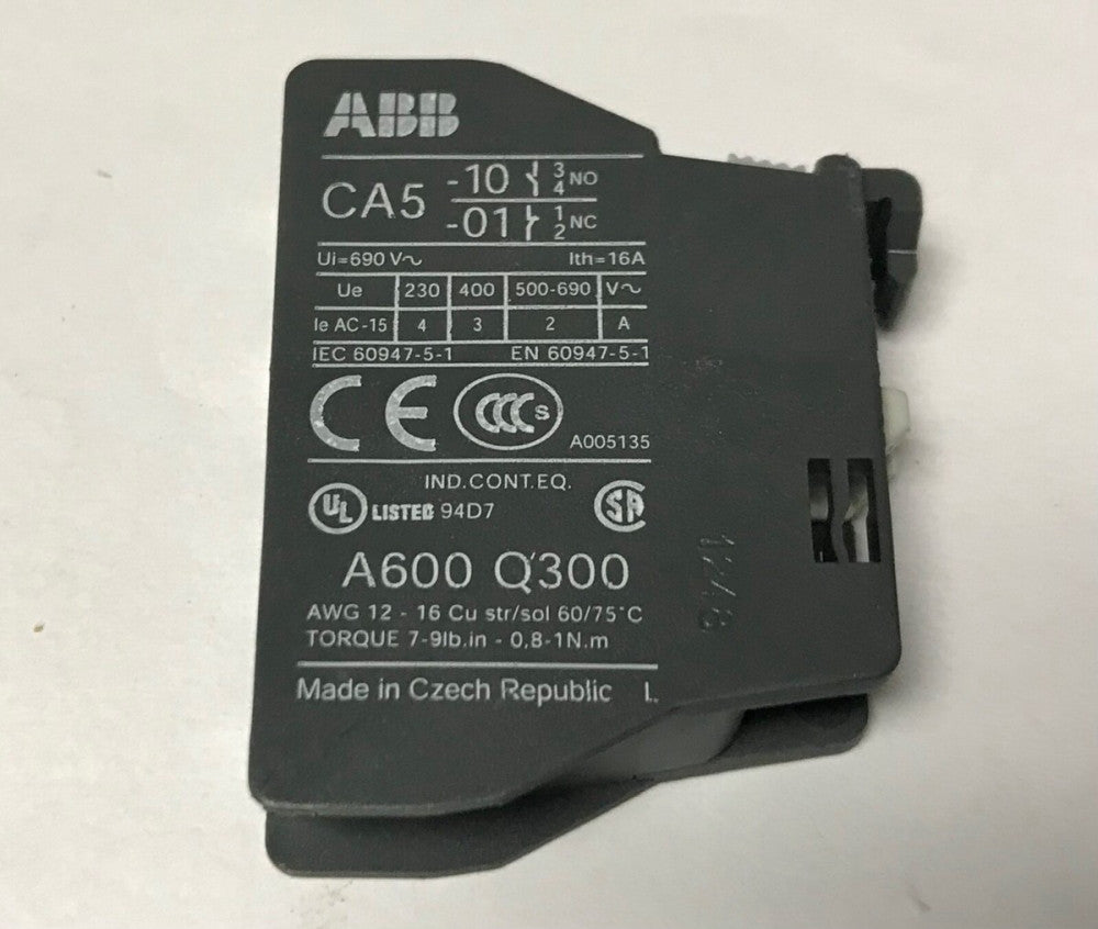 ABB CA5-01 NC Auxiliary Contact CA5 01 1SBN010010R1001
