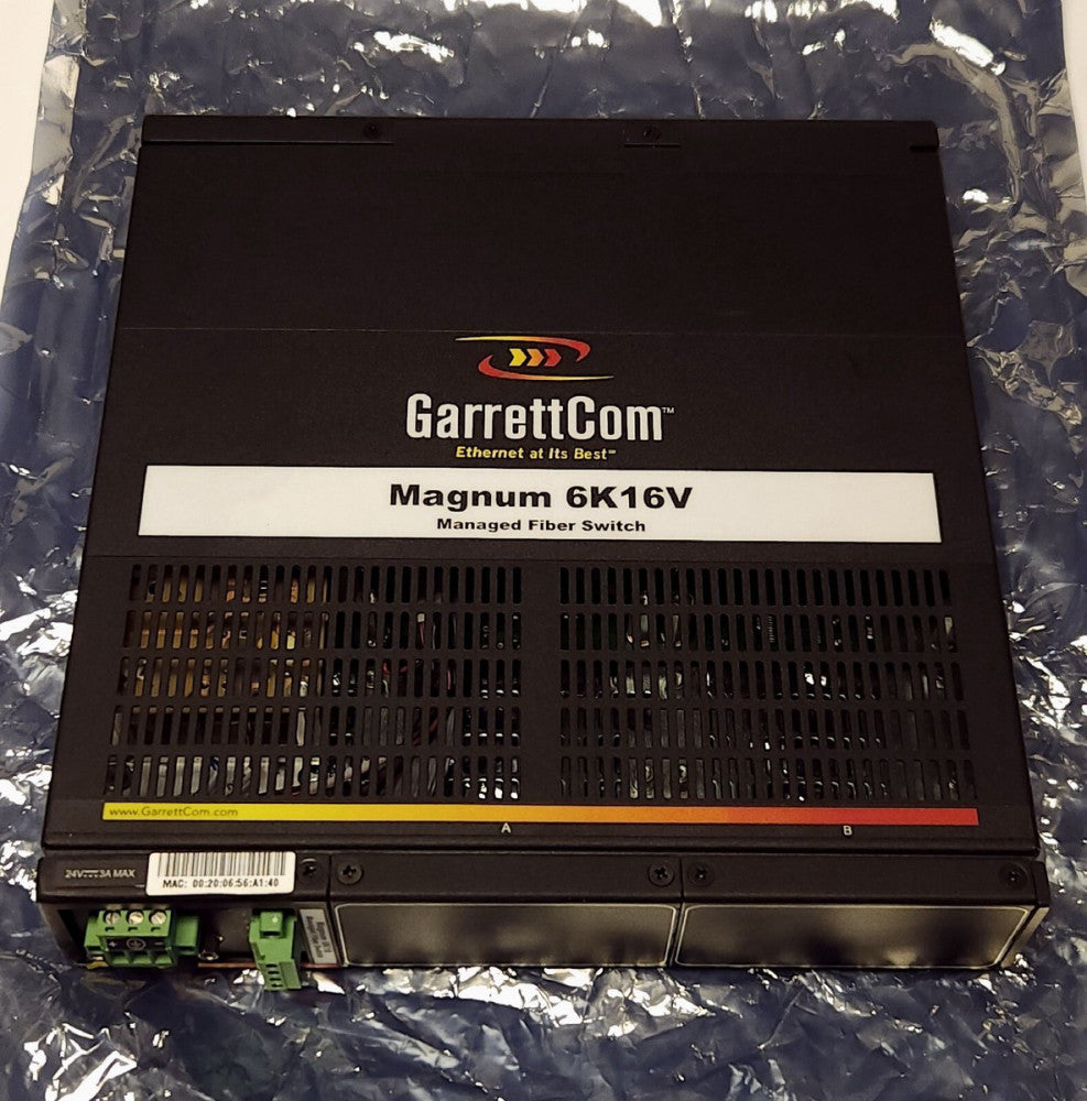 GARRETTCOM MAGNUM 6K16V Managed Fiber Ethernet Switch Vertical 24 VDC XX Alarm