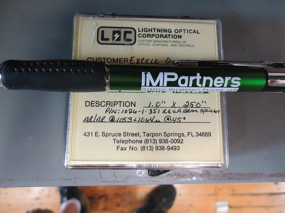 Lightning Optical Corp. 1026-1-351 Beamsplitter. Brand New!
