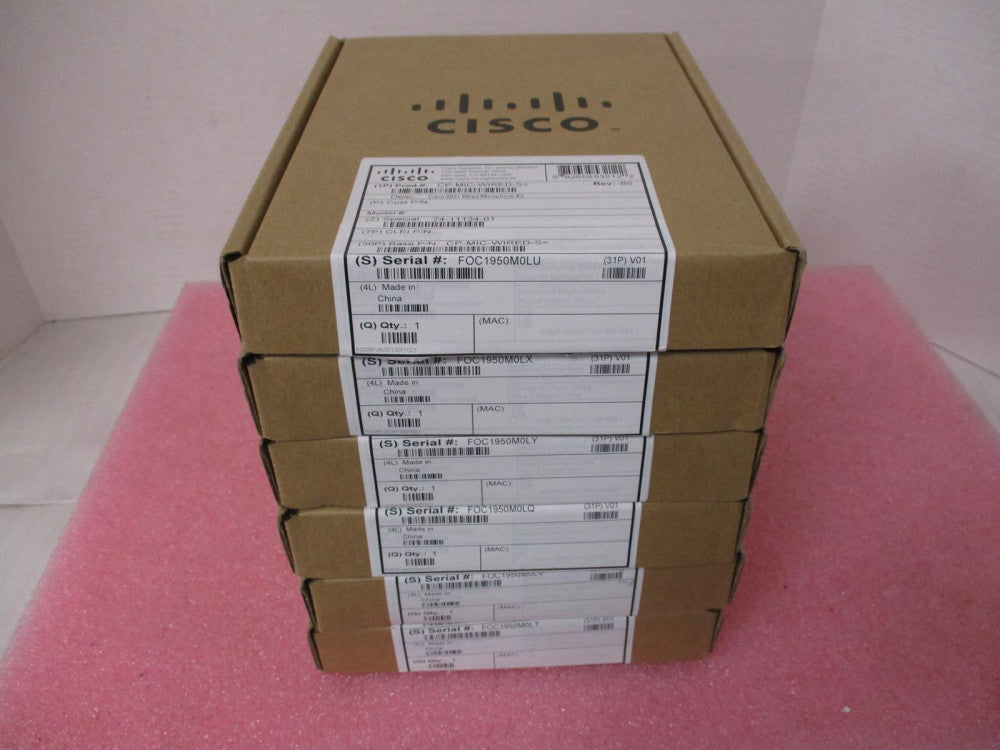CISCO 8831 LOT OF 6 CP-MIC-WIRED-S= WIRED MICROPHONE KIT