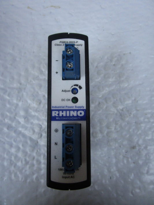 Rhino PSB24-060S-P Power Supply Automation Direct 100-240Vac 24Vdc