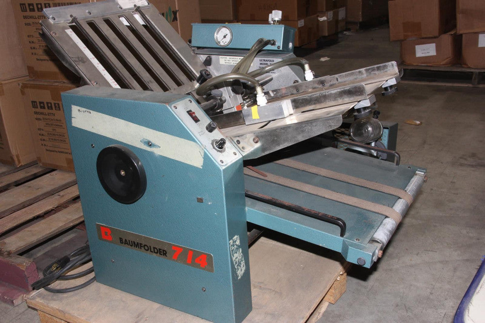 BAUMFOLDER 714 Ultrafold Paper Folding Machine with Pumps