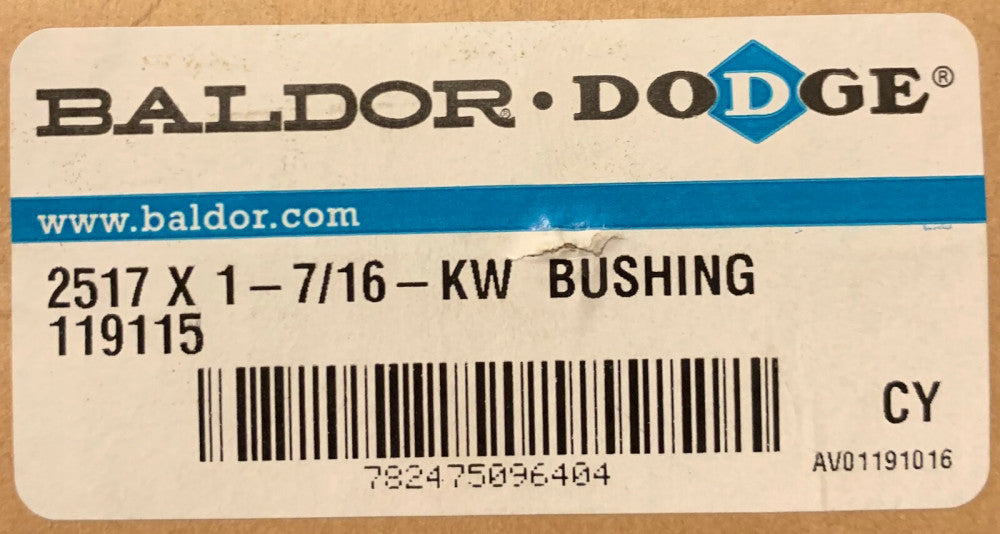 DODGE BALDOR 2517 x 1-7/16 KW Bushing 1 7/16" 119115