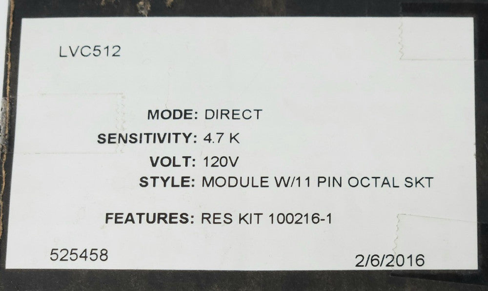 OMEGA WARRICK GEM SENSORS LVC512 16DMA1B0 DIRECT MODE 4.7K 120 VAC Relay Module